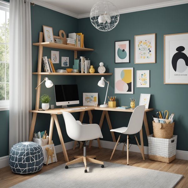 Comment concevoir un coin bureau dans une chambre d'enfant sans encombrer l'espace de jeu ?